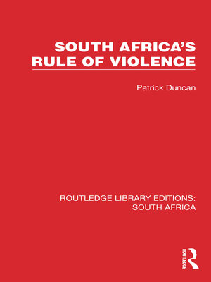 cover image of South Africa's Rule of Violence